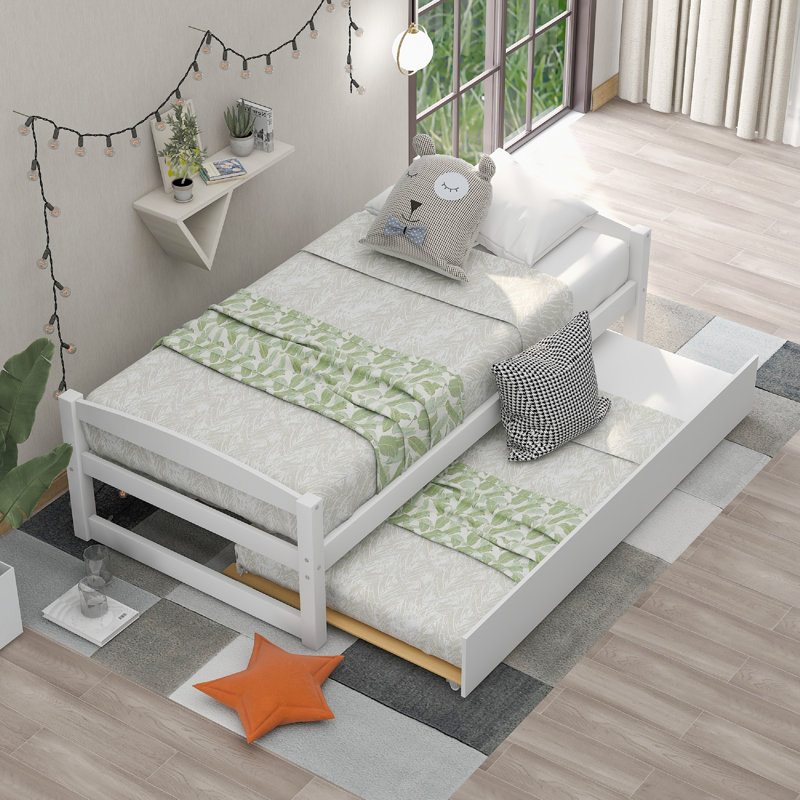 Harriet Bee Vosgan Solid Wood Daybed with Trundle & Reviews Wayfair